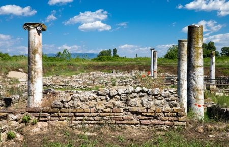 Ancient ruins in Dion, Greece.の写真素材