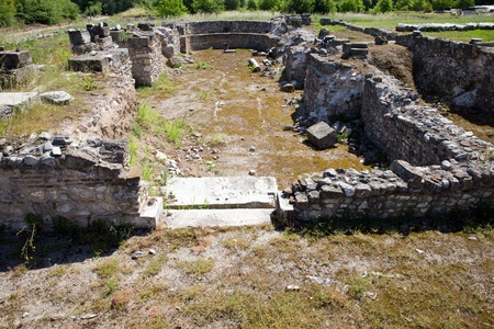 Ancient ruins in Dion, Greece.の写真素材