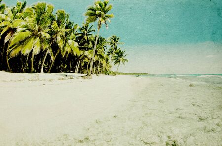 grunge image of tropical beachの写真素材