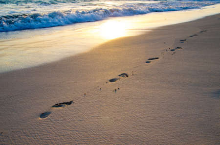 Beautiful sunset above the seaの写真素材