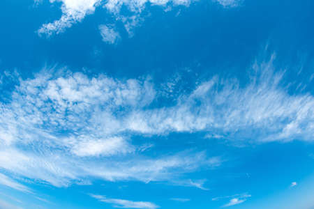 blue sky with cloud closeupの写真素材