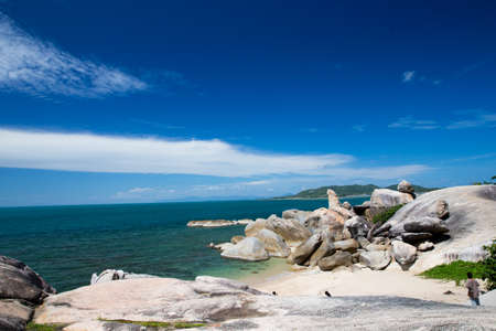 tropical sea and blue skyの写真素材