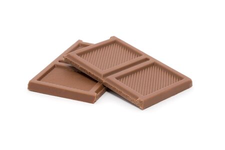 pieces of Chocolate isolated on white