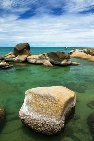 Blue sea and blue sky