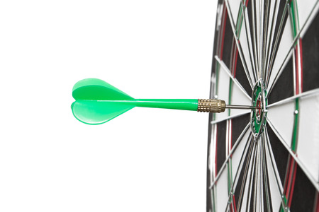darts arrows in the target centerの写真素材