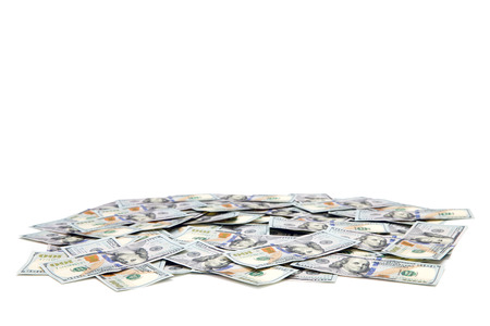 money arranged at the background