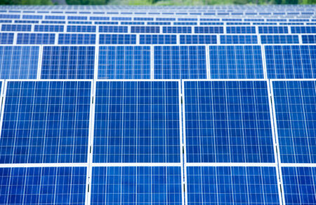 Solar panel detail abstract - renewable energy sourceの写真素材