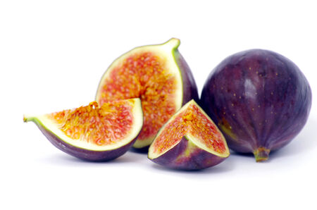 fresh figs isolated on white backgroundの写真素材