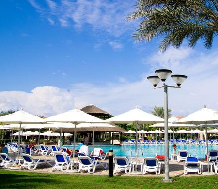 Beautiful swimming pool in hotel