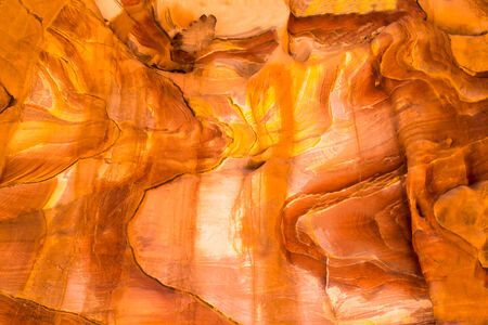 Beautiful red rock formations in Petra Jordanの写真素材