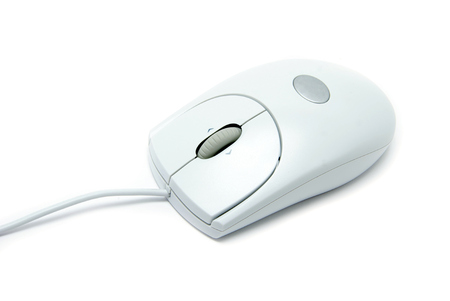 computer mouse isolated on white backgroundの写真素材