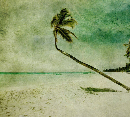 grunge image of tropical beachの写真素材