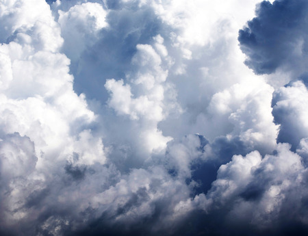 blue sky with cloud closeupの写真素材