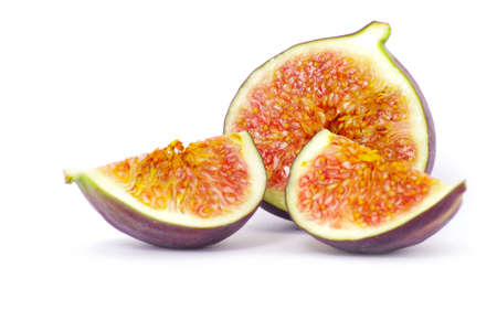 Fresh figs isolated on whiteの写真素材