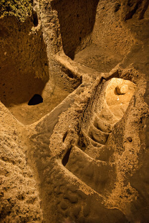 Derinkuyu cave city in Cappadocia Turkeyの写真素材