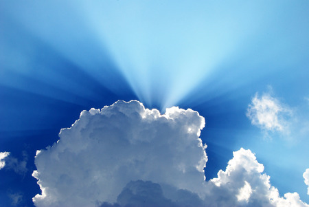 blue sky with tiny clouds