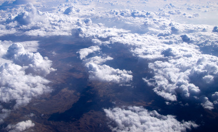 Aerial sky and clouds background