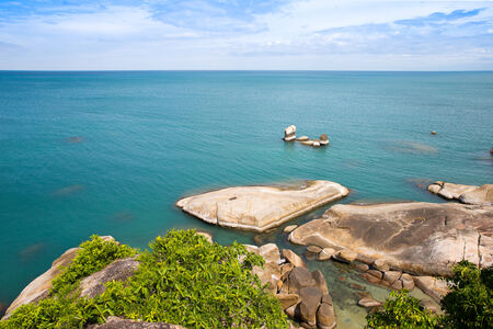 Blue sea and blue sky