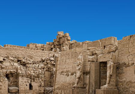 Ancient ruins of Karnak temple in Egyptの写真素材