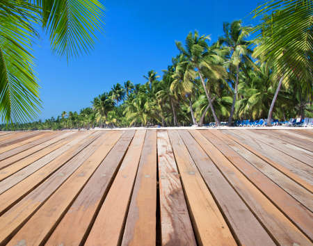 beautiful beach and tropical seaの写真素材