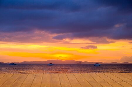 sunrise in the tropical sea