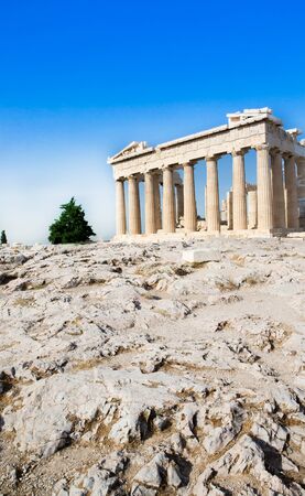 Parthenon on the Acropolis in Athens, Greeceの写真素材