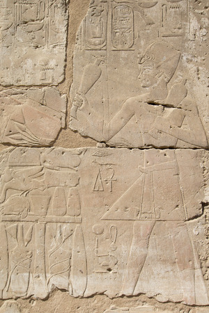 old egypt hieroglyphs carved on the stoneの写真素材