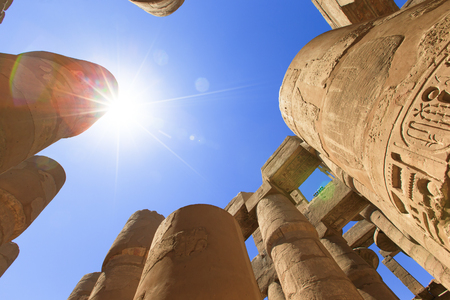Ancient ruins of Karnak temple in Egyptの写真素材