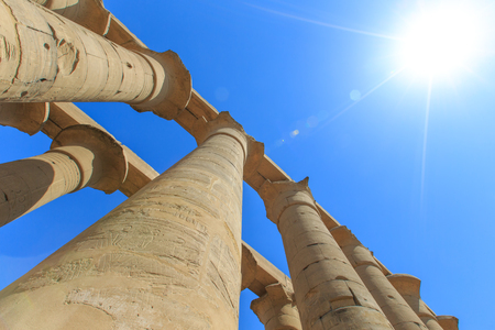 Ancient ruins of Karnak temple in Egyptの写真素材
