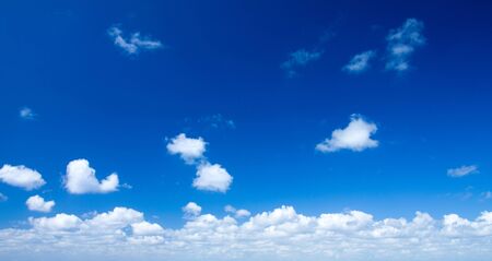 clouds in the blue skyの写真素材