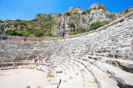 Ancient amphitheater in Myra, Turkeyの写真素材