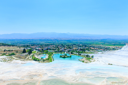 Pamukkale, natural site in Denizli Province in southwestern Turkeyの写真素材