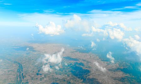 clouds in the blue sky