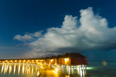 Sunset on sea in Maldivesのeditorial素材