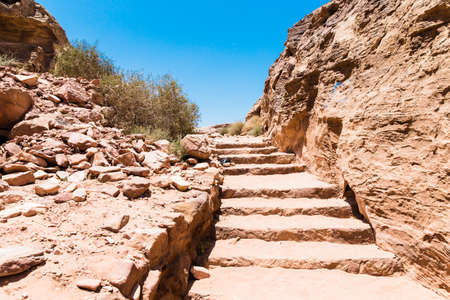 Jordanian desert at Petraの写真素材