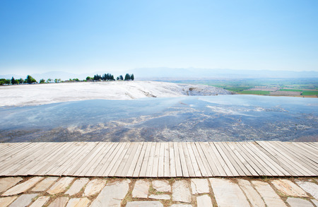 Pamukkale, natural site in Denizli Province in southwestern Turkeyの写真素材