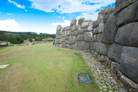 Sacsayhuaman : Inca archaeological site in Cusco, Peruの写真素材