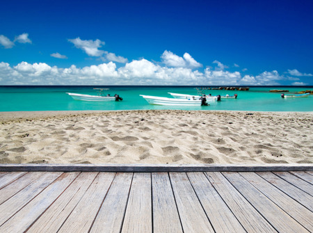 beautiful beach and tropical seaの写真素材