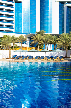 FUJAIRAH, UAE - November 16: Luxurious 5-star hotel Le Meridien Al Aqah Beach Resort on November 2, 2012 in Fujairah.のeditorial素材