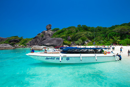 Phang Nga, Thailand-Mar 15, 2013 : clear water beautiful sea like a heaven at Similan island, Phang-nga Thailandのeditorial素材