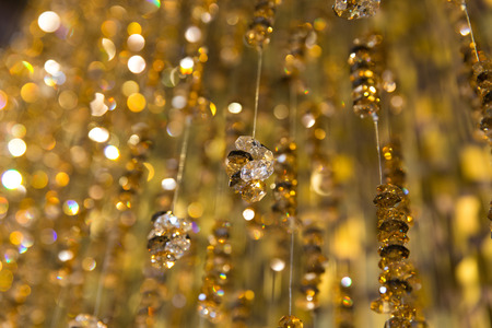 Golden glitter christmas abstract backgroundの写真素材