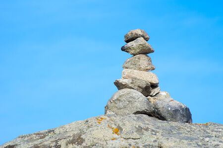 pile of balanced stonesの写真素材