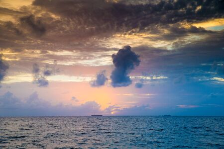 Beautiful sunset above the sea