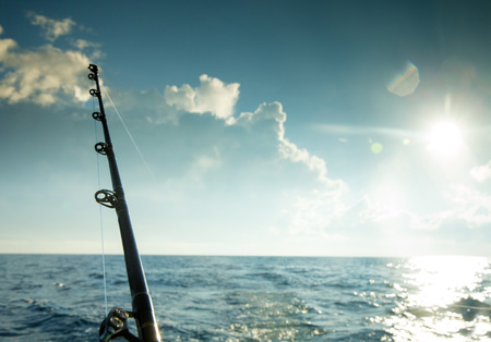 big game fishing reels and rodsの写真素材