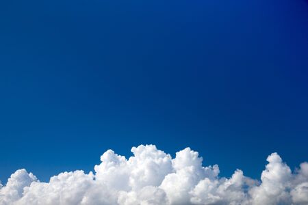 blue sky with clouds closeup