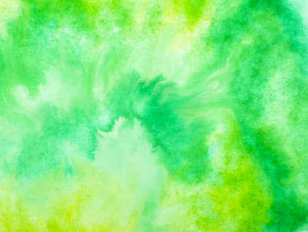 Green watercolor splash stroke background. by drawingの写真素材