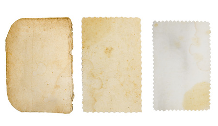 Old paper isolated on white background