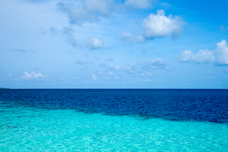 Tropical paradise landscape in Maldivesの写真素材
