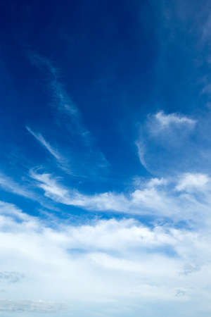 blue sky background with tiny cloudsの写真素材