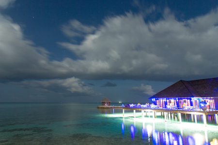 Sunset on sea in Maldivesのeditorial素材